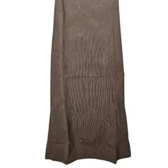 NWT WeWoreWhat Sleeveless Halter Knit Rib Stretch Maxi Open Back Dress 2XL Brown - Picture 4 of 15